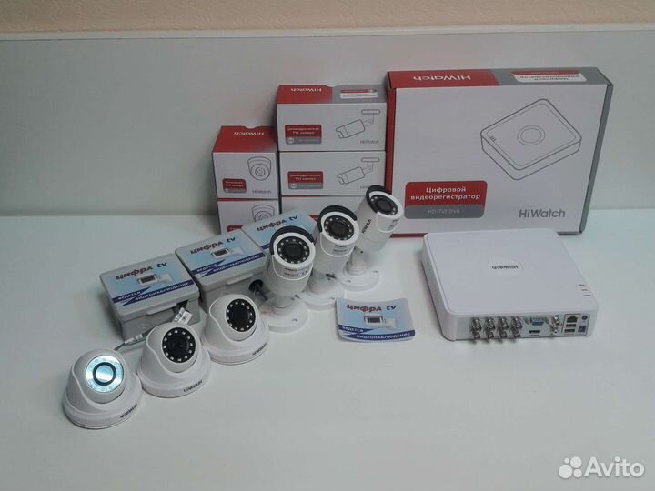 Комплект видеоналюдения 2mp HiWatch 6 камер