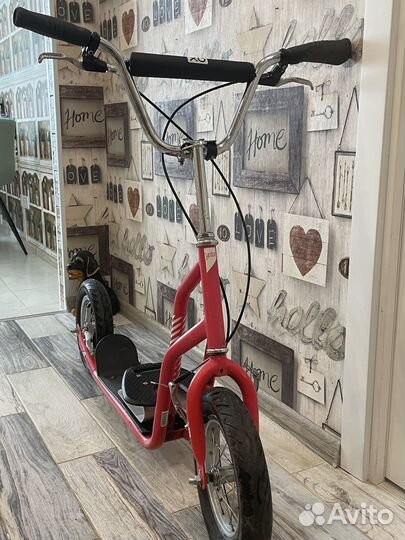 Самокат взрослый с надувными колёсами