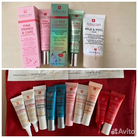 Erborian bb nude, cc red correct, уход за кожей