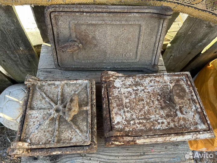Дверцы и колосники для печки СССР, чугунные
