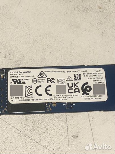 Ssd m2 toshiba / kioxa 256gb