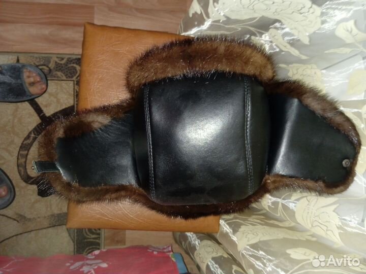 Норковая шапка мужская ушанка