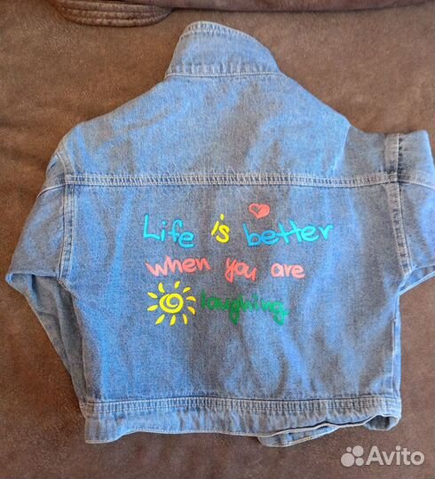 Джинсовая куртка для девочки 98