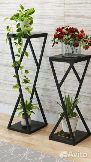 Подставка для цветов напольная металлическая