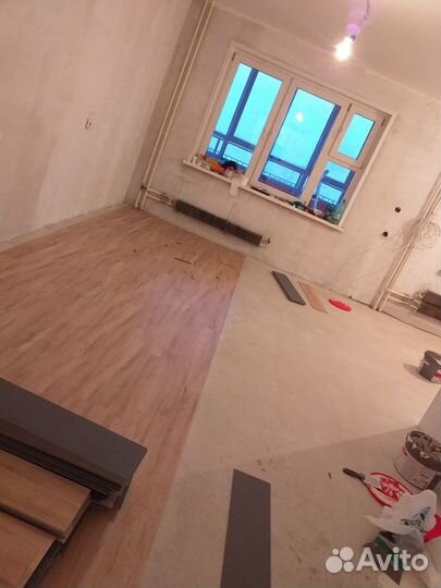 Укладка пвх плитки замковой(кварцвинил) и клеевой