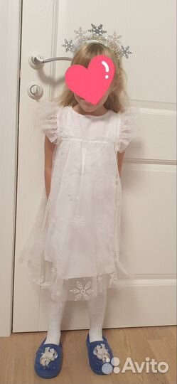 Платье снежинки 110