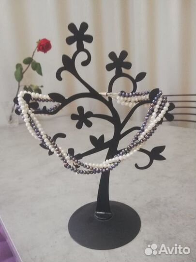 Бусы из натурального речного жемчуга