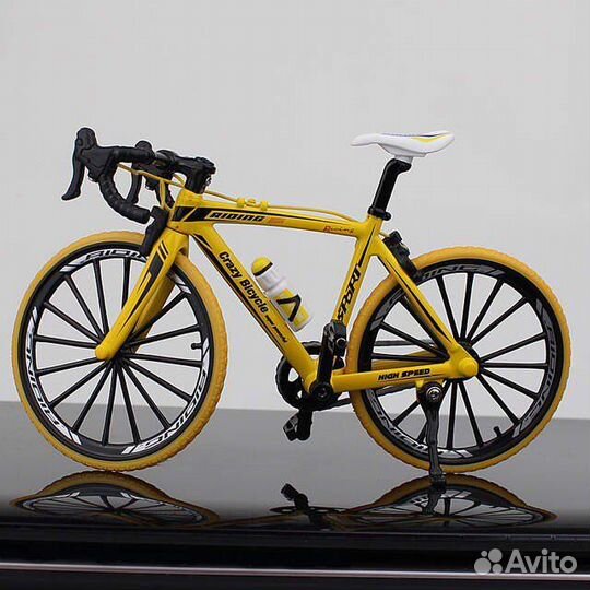Модель велосипед шоссейный металл статуэтка