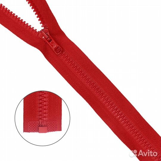 008 красный Молния трактор Тип 10 (6мм) 1 замок 70см Arta-F (008 красный), 5 шт