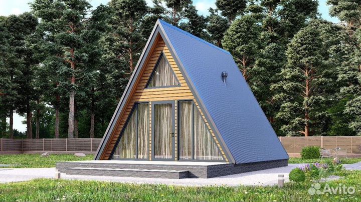 Домокомплект A-frame домов 6х6 под ключ