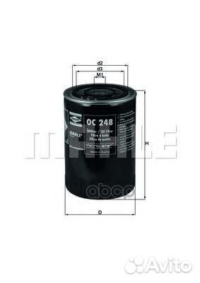 Фильтр масляный iveco trucks OC 248 Mahle/Knecht