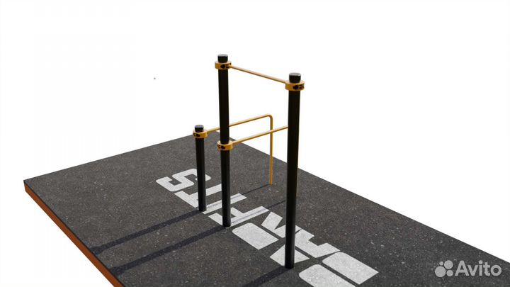 Турник С гнутыми брусьями свс-77 76мм металл