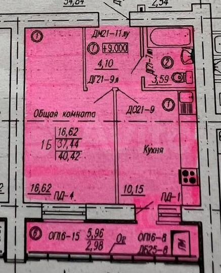 1-к. квартира, 40,4 м², 7/20 эт.