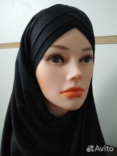 Трикотажный готовый хиджаб