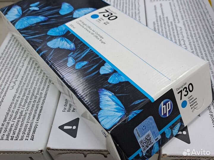 Картридж hp 730 cyan