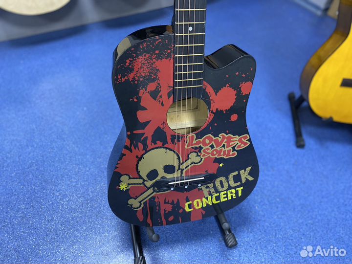 Акустическая гитара с принтом (Rock)