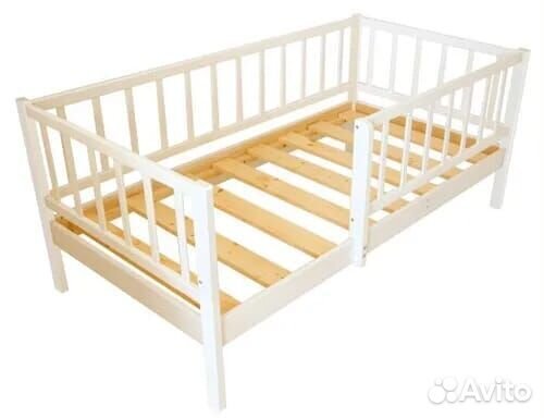Кроватка Лисенок берёза детская высокий борт