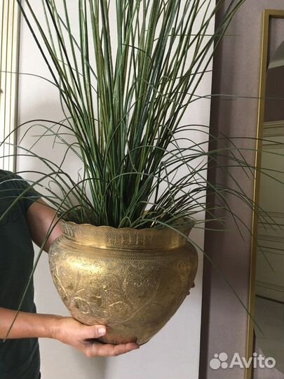 Ваза кашпо винтажная. Из латуни