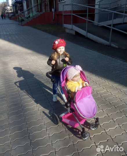 Коляска-трансформер для кукол до 60 см