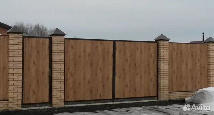 Забор из профнастила работа по договору качественн