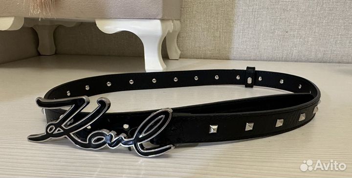 Karl lagerfeld ремень черный