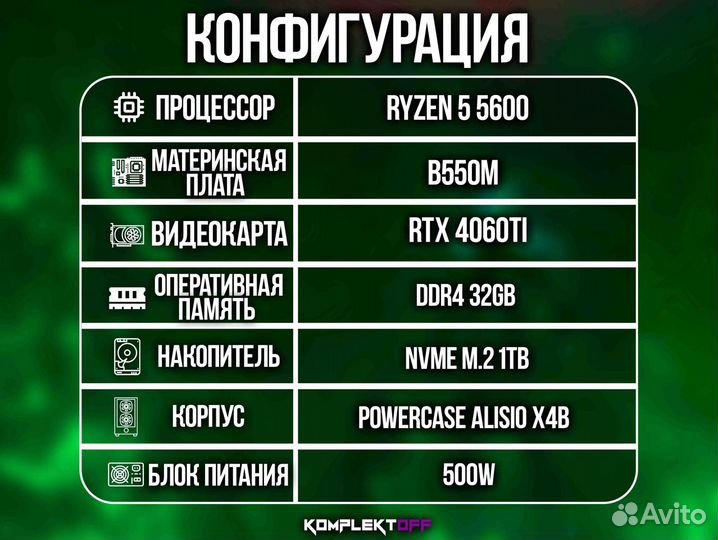 Новый Игровой Пк Ryzen / RTX 4060TI