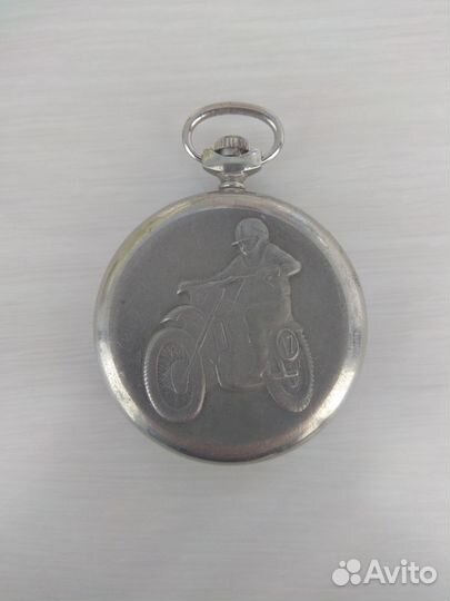 Часы карманные Молния мотоциклист