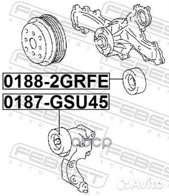 Ролик натяжной 0187-GSU45 0187-GSU45 Febest