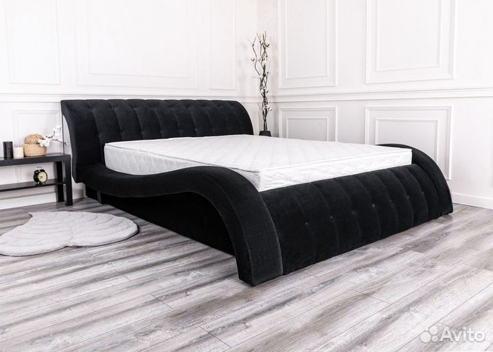 Кровать 200х200 мадрид черный