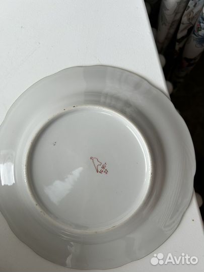 Тарелки Дулево зеленые