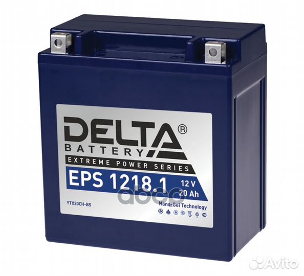 Аккумуляторная батарея мото delta battery 18 А