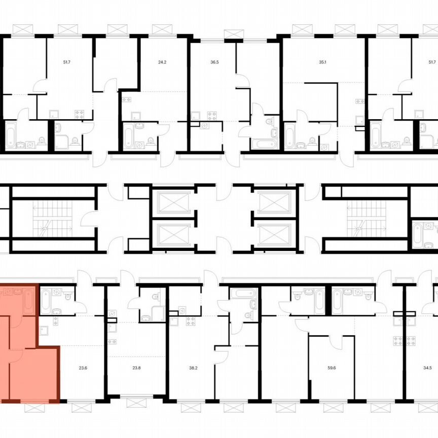 1-к. квартира, 34,9 м², 19/25 эт.