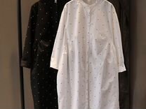 Женское платье рубашка белая хлопок туника