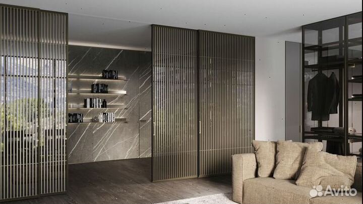 Межкомнатные перегородки с раздвижными дверями