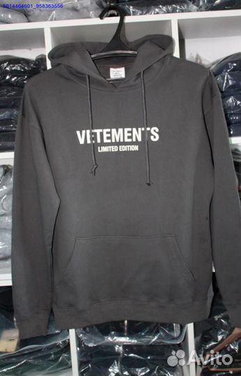 Худи vetements серое vhq (Арт.82228)