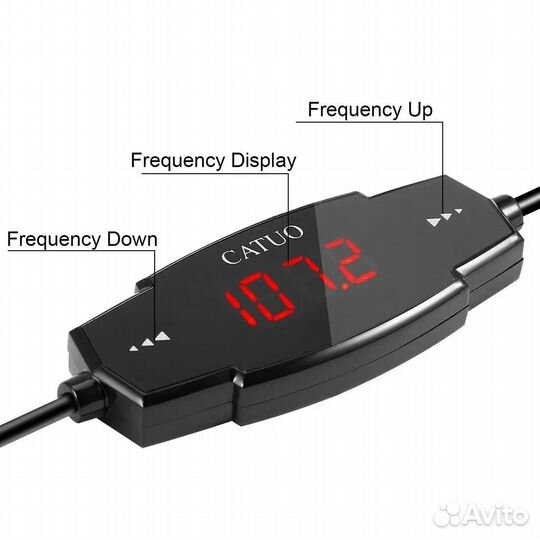 FM-трансмиттер с USB, проводной Jack 3,5 мм