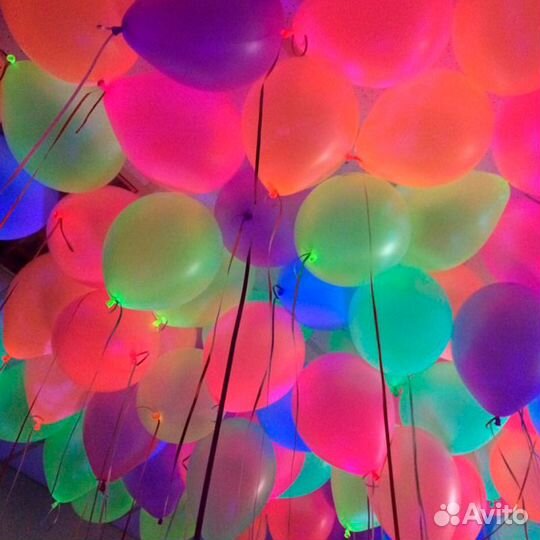 Шары с гелием неоновые, ассорти