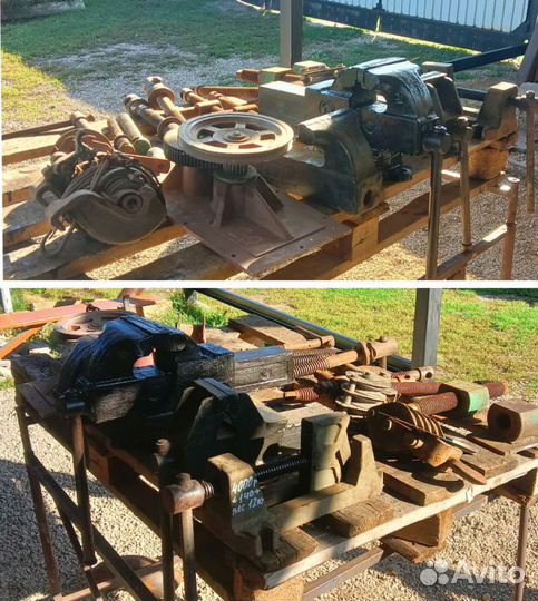 Тиски. Лебёдка полиспас. Винты, редуктор