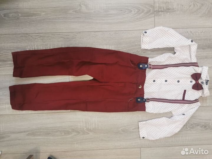 Комплект брюки, рубашка, бабочка р-р 116