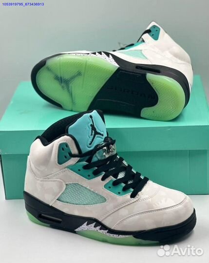 Кроссовки nike air jordan 5 island green