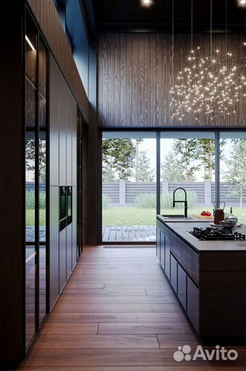 Кухонный гарнитур с островом на заказ