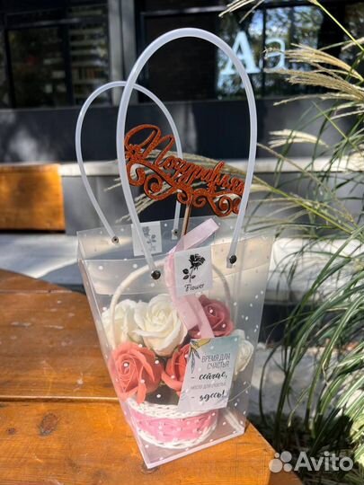 Букет из мыльных роз