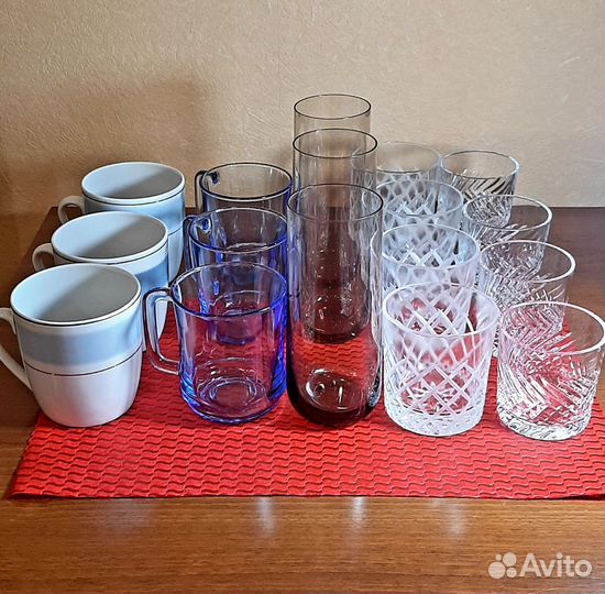 Хрустальные стаканы СССР и бокалы