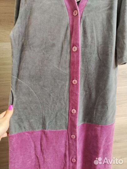 Халат велюровый, размер 46