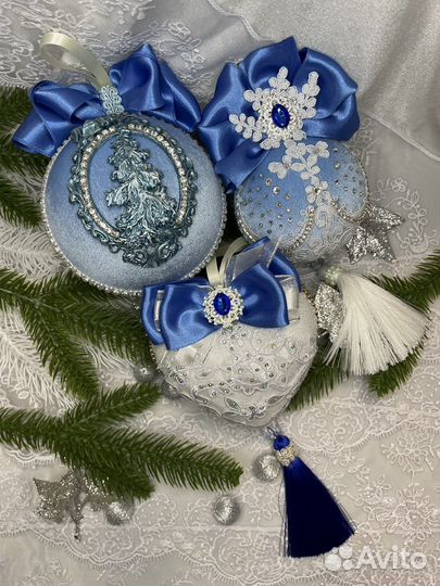 Новогодние елочные игрушки ручной работы