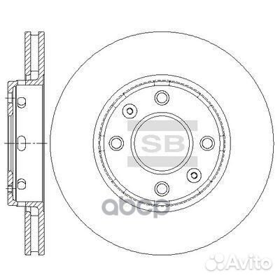 Диск тормозной, передний SD6102 Sangsin brake