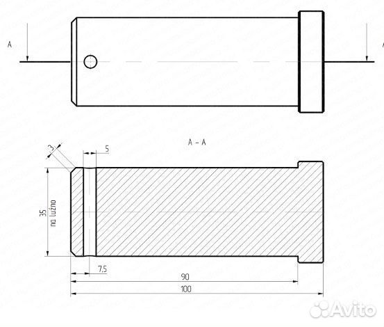 Гидравлический цилиндр двойного действия в комплек