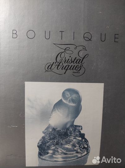 Фигурка сова хрусталь Cristal d’Arques france