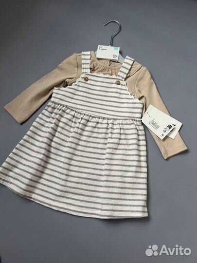 Платье сарафан с боди на девочку 74 ca hm