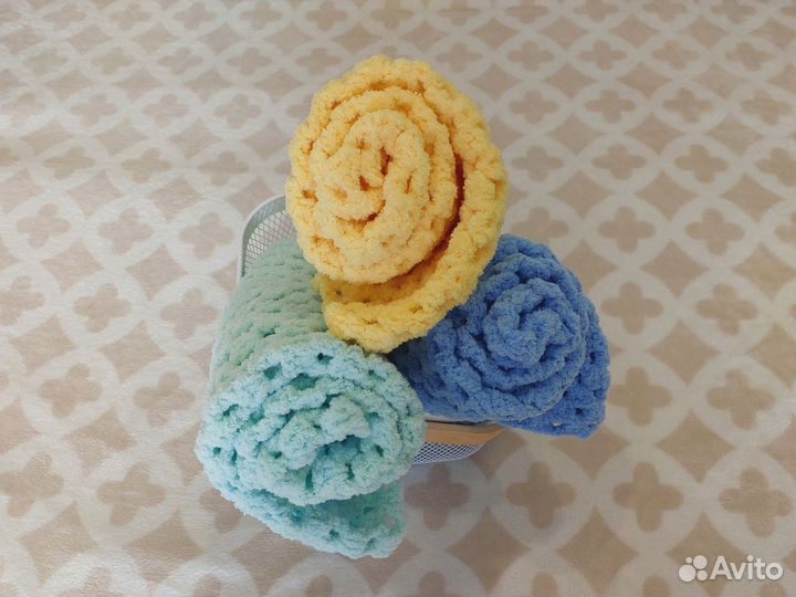 Плед детский вязаный